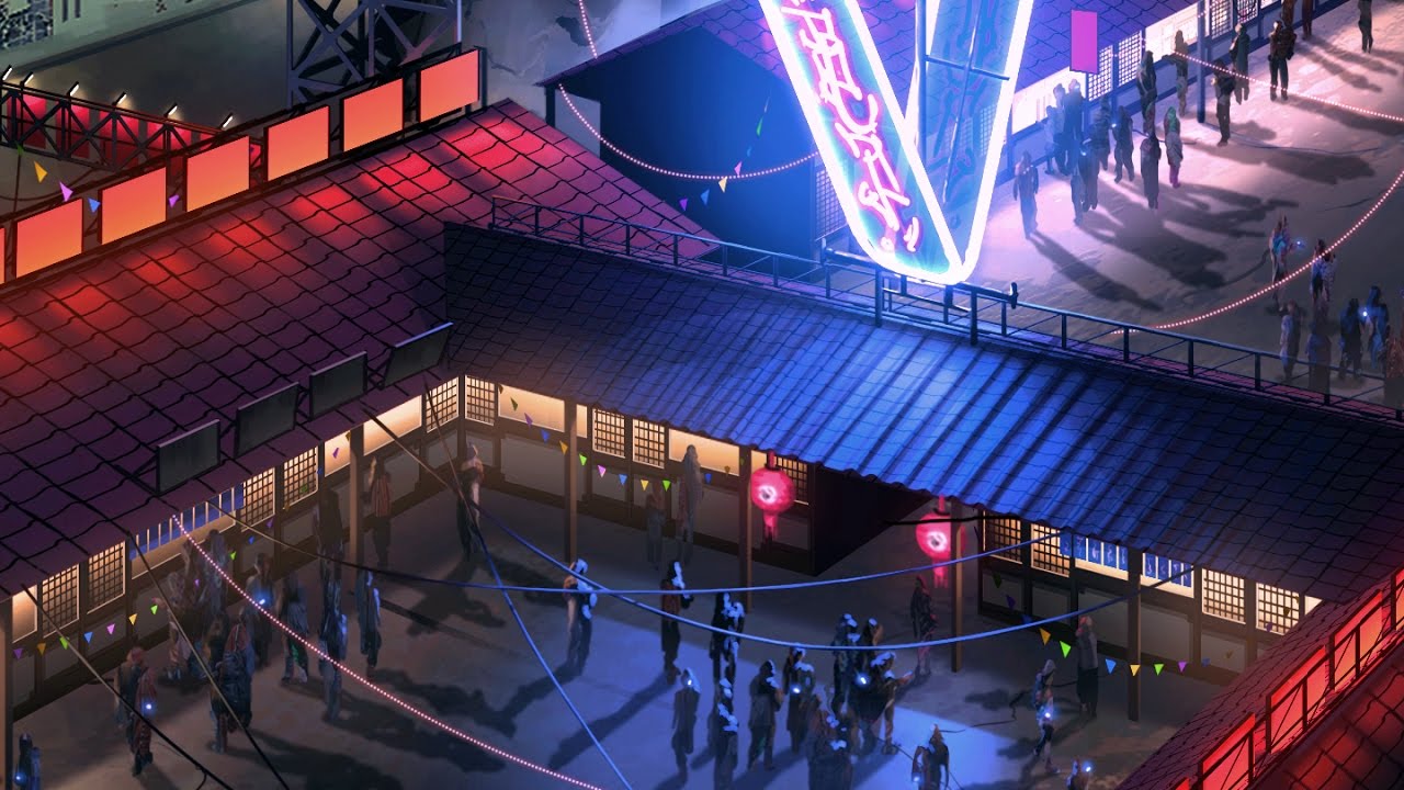 1280x720 Painting With Nic A Cyberpunk City - Cyberpunk Painting