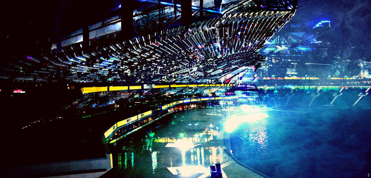 1288x620 Speed Painting Cyberpunk By Freemind93 - Cyberpunk Painting