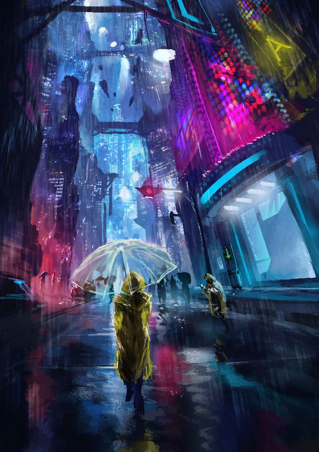 636x900 Cyberpunk 1, Latkowski On Artstation - Cyberpunk Painting