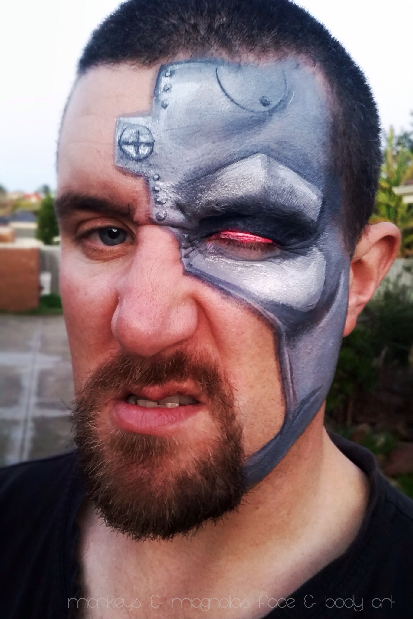 1365x2048 Cyborg Face Painting Painting Smiles - Cyborg Painting