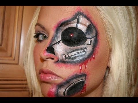 480x360 Cyborg Face Painting Tutorial - Cyborg Painting