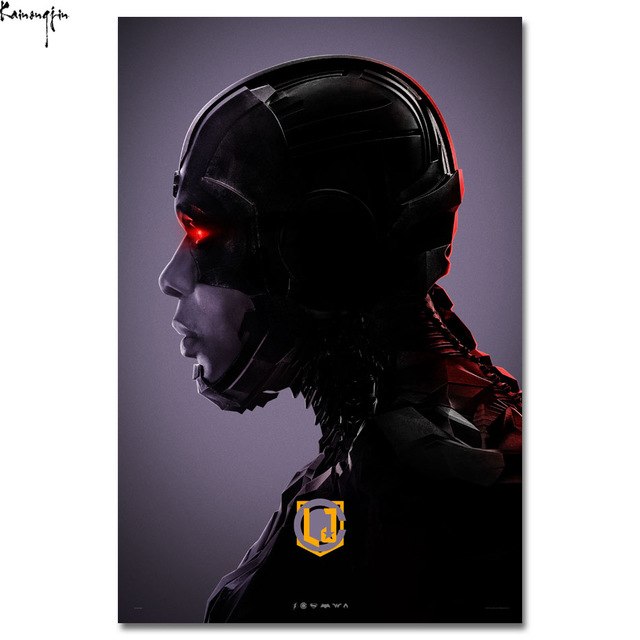 640x640 Sq232 Justice League Cyborg 2017 Movie Hot Art Poster Silk Light - Cyborg Painting