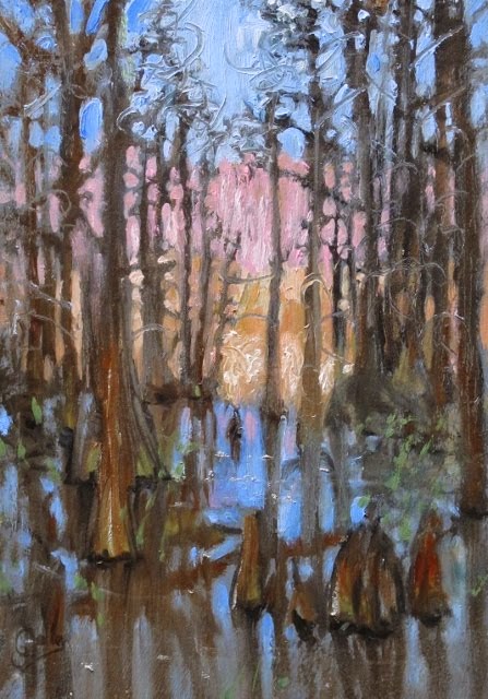 447x640 Tim Malles - Cypress Bayou Painting