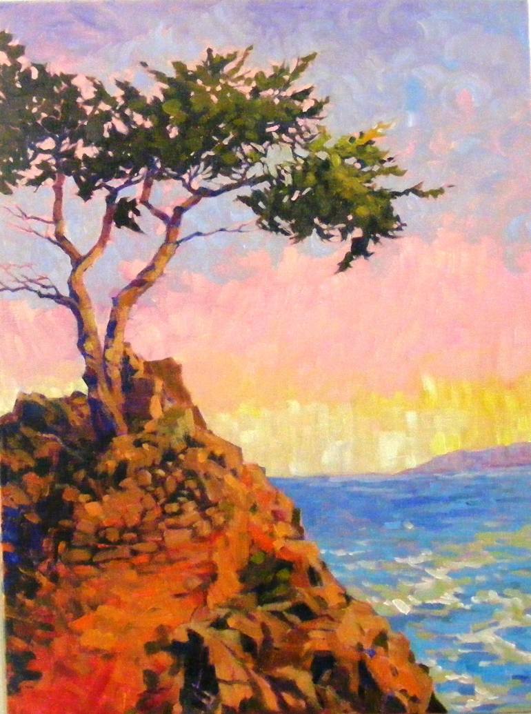 770x1035 Saatchi Art Montrey Cypress Painting By Celine K Yong - Cypress Painting