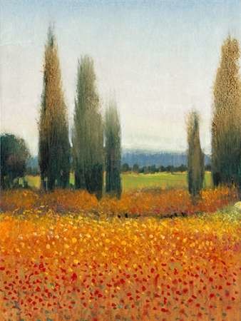 338x450 Cypress Trees Ii By Artist O'Toole, Tim Impressionism Print - Cypress Tree Painting