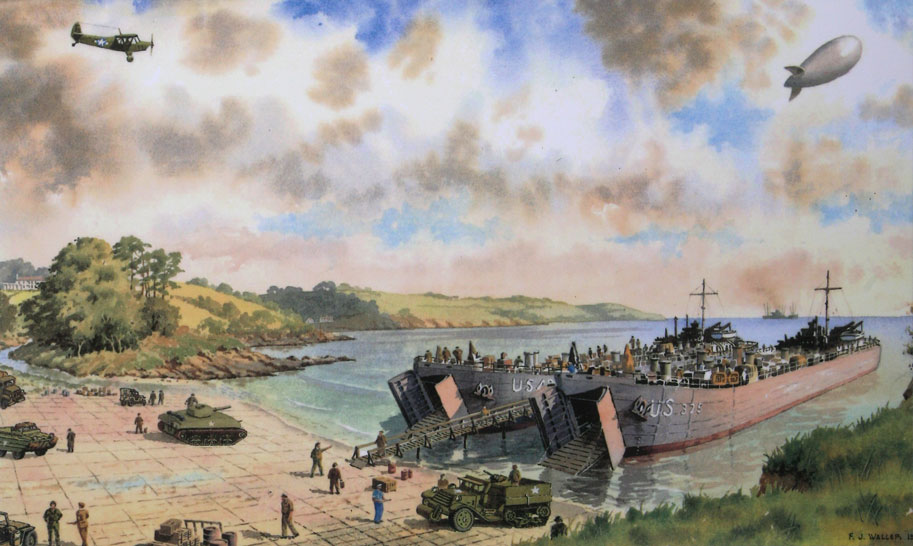 913x546 D Day Preparations - D Day Painting
