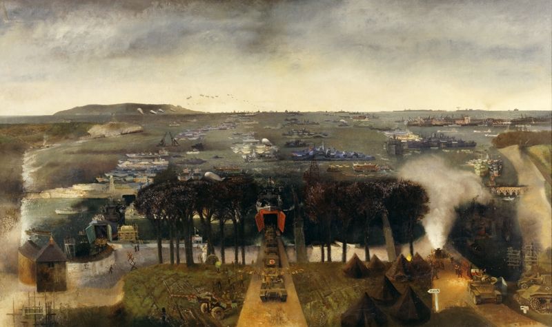 800x475 Preparations For D Day, 1944, By Richard Ernst Eurich - D Day Painting