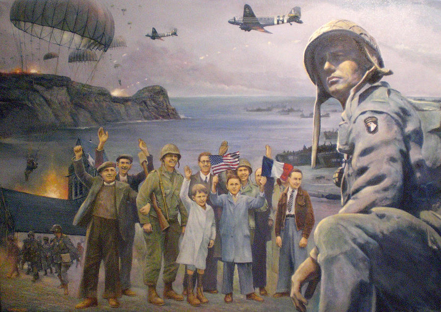 900x637 Rendezvous With Destiny Painting By Joel Iskowitz - D Day Painting