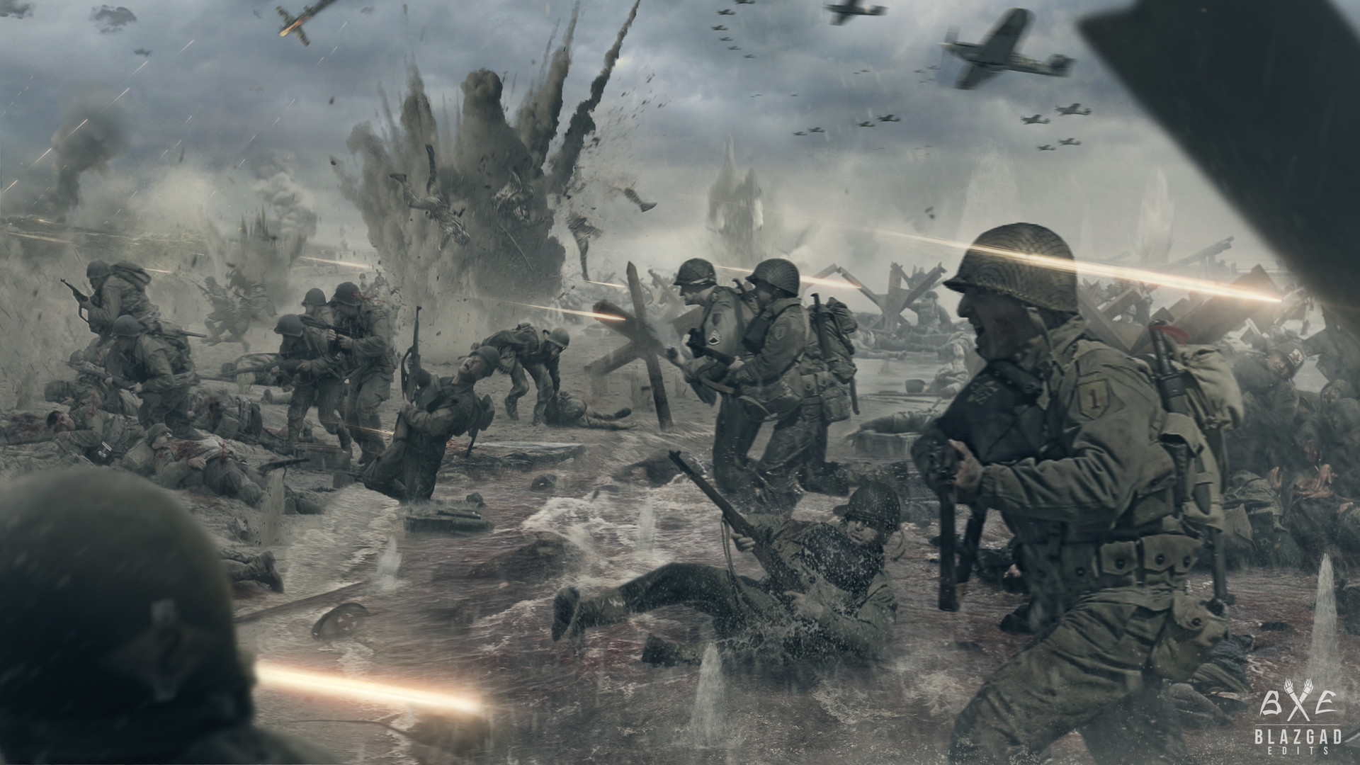 1920x1080 Artstation - D Day Painting