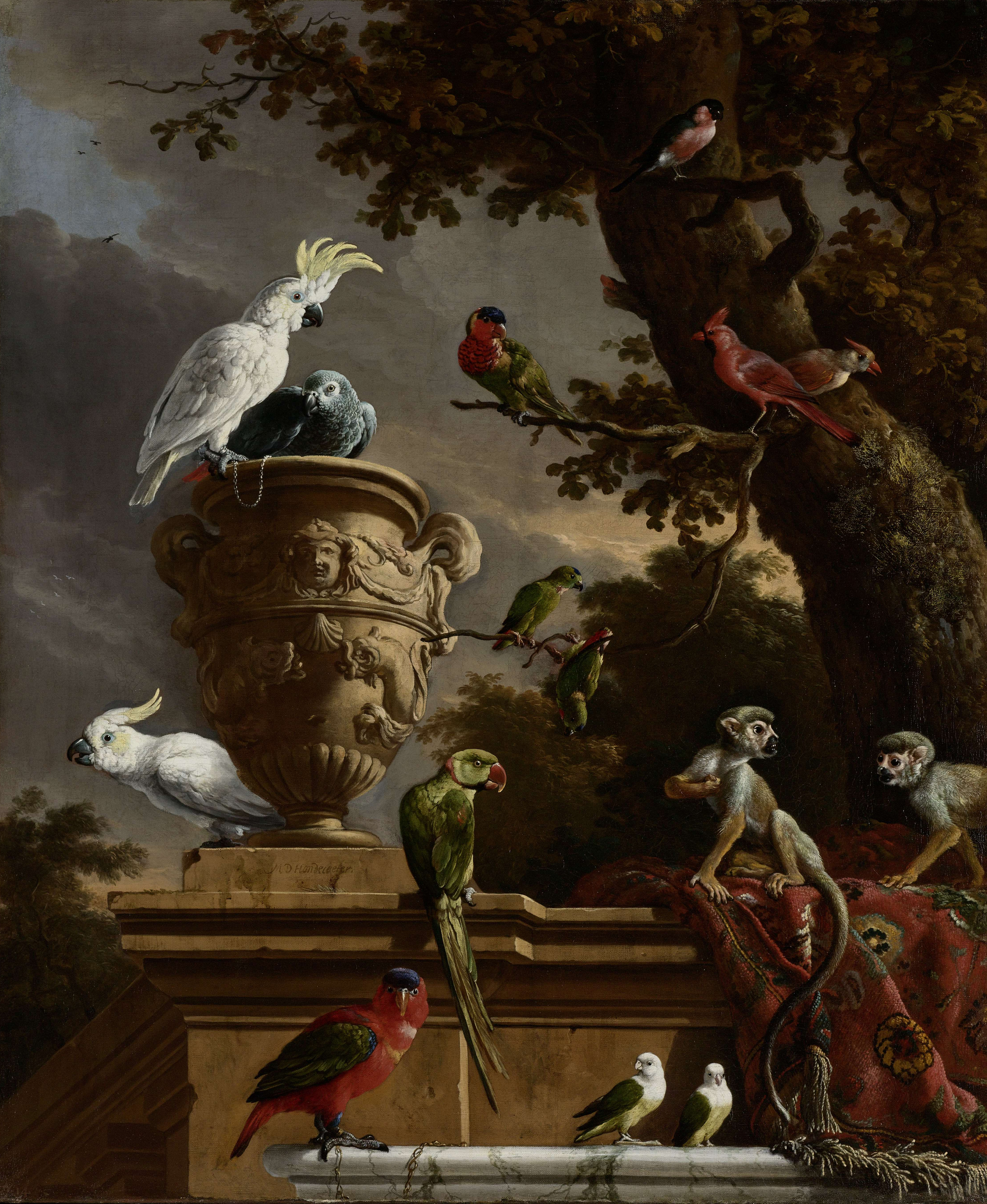4453x5432 Melchior D'Hondecoeter - D Painting