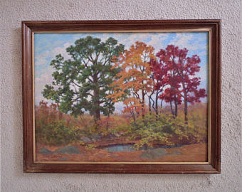 340x270 Autumn Oil Painting Etsy - D Perry Oil Painting