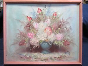 300x225 Vtg Estate Original Oil On Canvas And Board By D. Perry. Still - D Perry Oil Painting