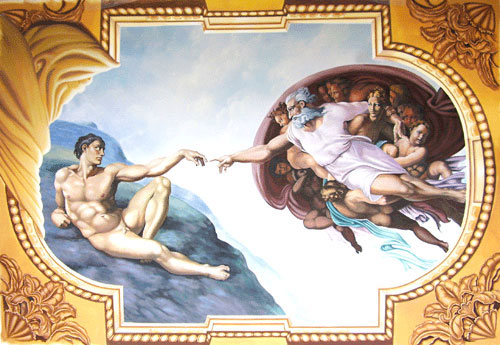 500x345 Renaissance Mural Painting - Da Vinci Ceiling Painting