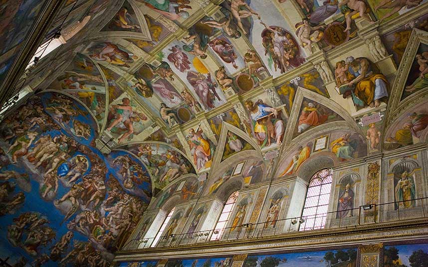 858x536 Rome's Sistine Chapel 50 Fascinating Facts - Da Vinci Ceiling Painting