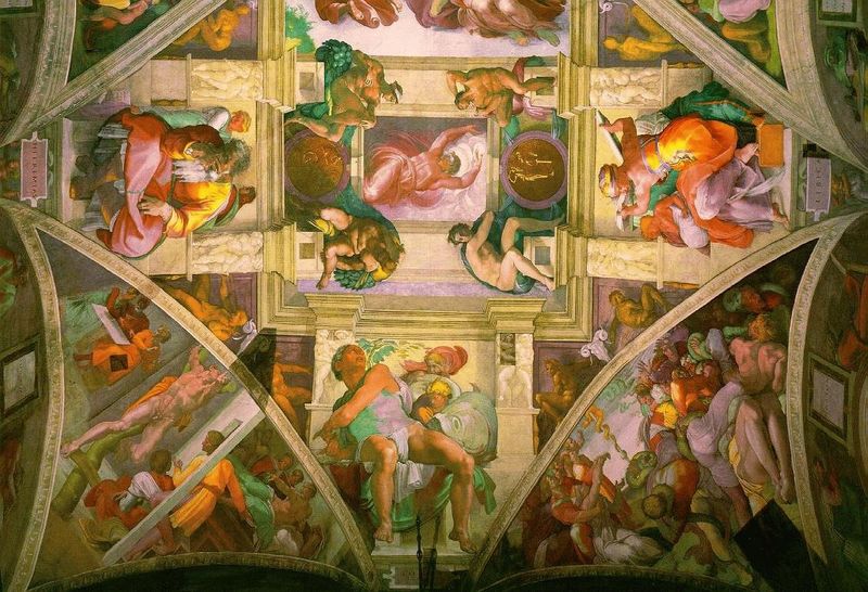 800x546 Sistine Chapel Ceiling - Da Vinci Ceiling Painting