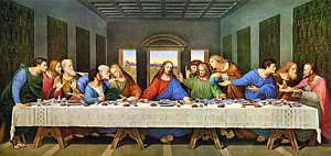 300x142 The Last Supper Painting By Leonardo Da Vinci - Da Vinci Code Painting