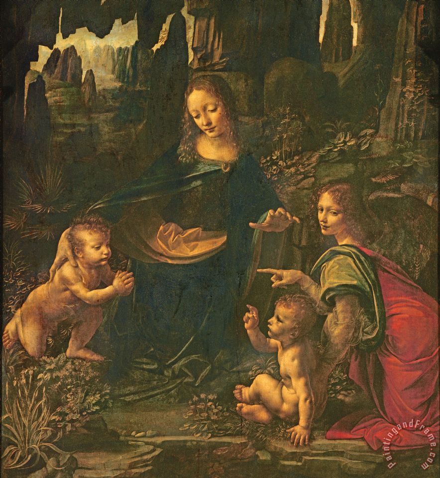 884x960 Leonardo Da Vinci Madonna Of The Rocks Painting - Da Vinci Painting