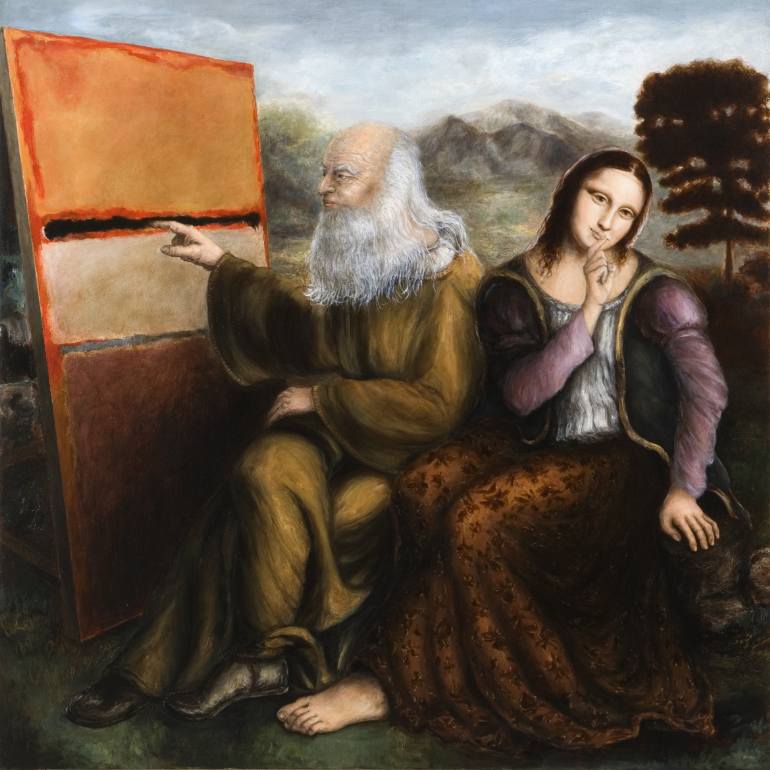 770x770 Saatchi Art Da Vinci Discovers Sfumato Painting By Catherine Bennaton - Da Vinci Painting