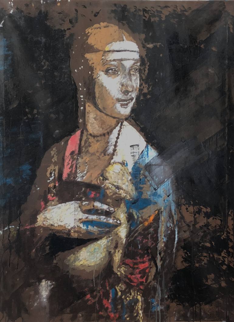 770x1058 Saatchi Art Reworked Leonardo Da Vinci Painting By Rinze Van Brug - Da Vinci Painting