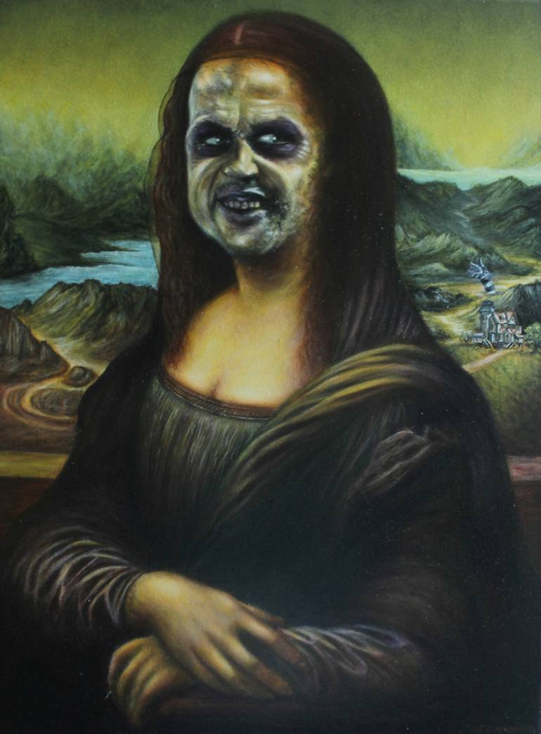 770x1044 Saatchi Art Turn In Your Grave Da Vinci Painting By Jc Amorrortu - Da Vinci Painting