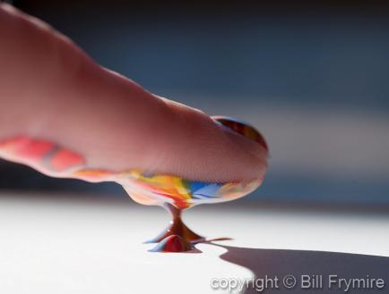 434x329 Finger In A Blob Of Colorful Paint - Dab Painting