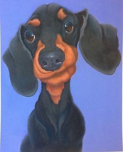 243x300 Dachshund Painting Fine Art Giclee Print Picture Ebay - Dachshund Painting