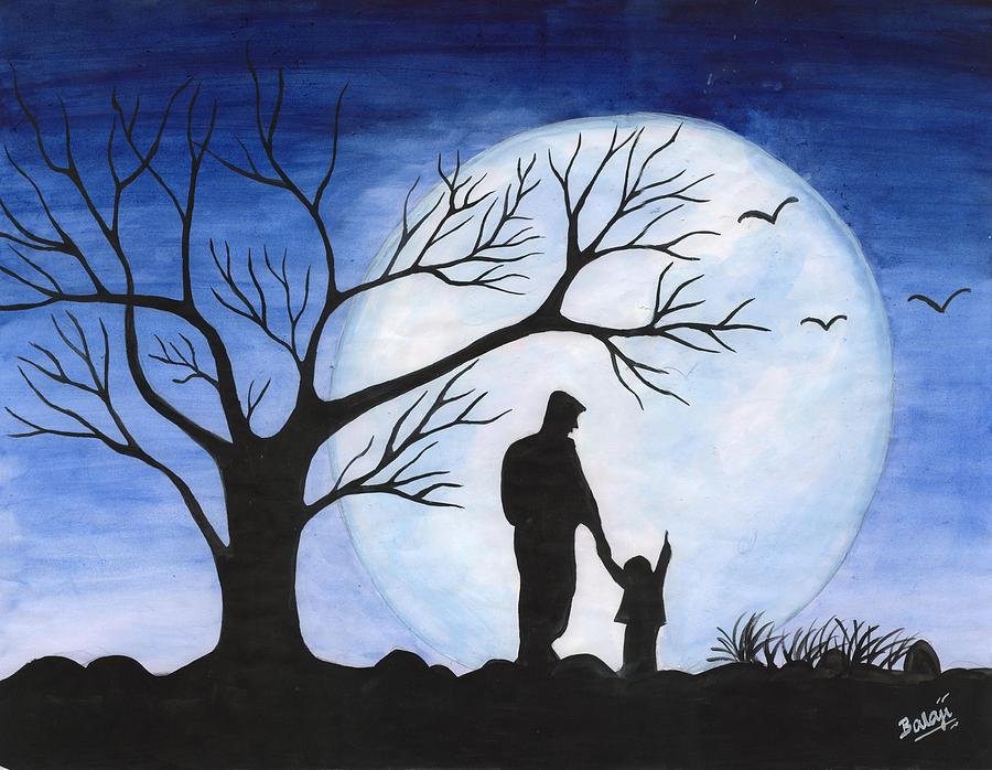 900x698 My Dad Painting By Balaji Solai - Dad Painting