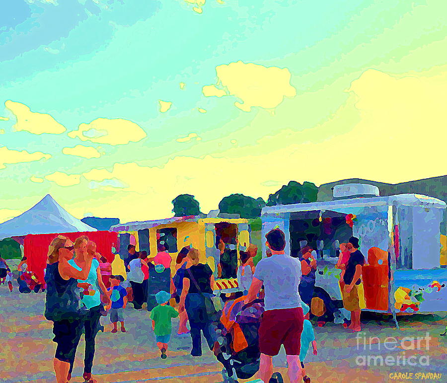 900x771 Summer Family Fun Paintings Of Food Truck Art Roadside Eateries - Dad Painting