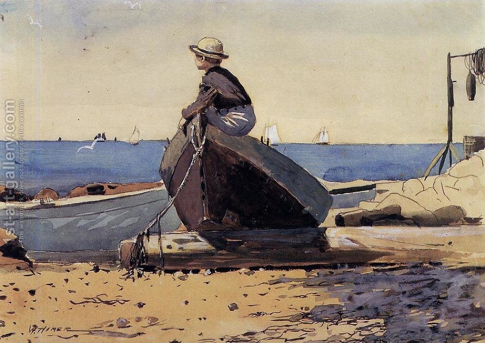 1000x708 Waiting For Dad Winslow Homer Reproduction 1st Art Gallery - Dad Painting