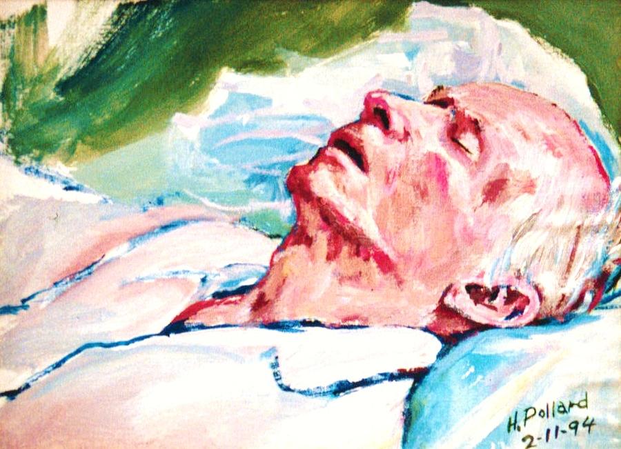 900x651 Dad Dying Painting By Herschel Pollard - Dad Painting