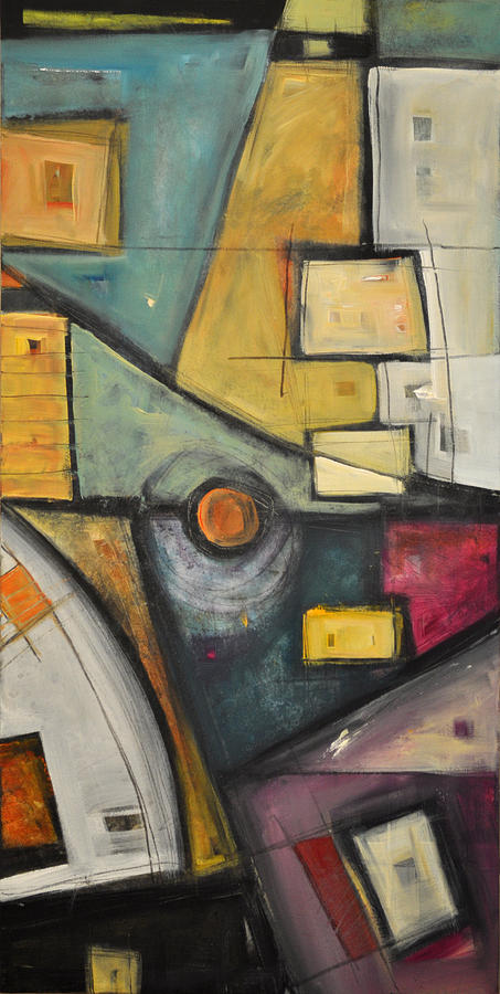 453x900 Planet Dada Painting By Tim Nyberg - Dadaism Painting