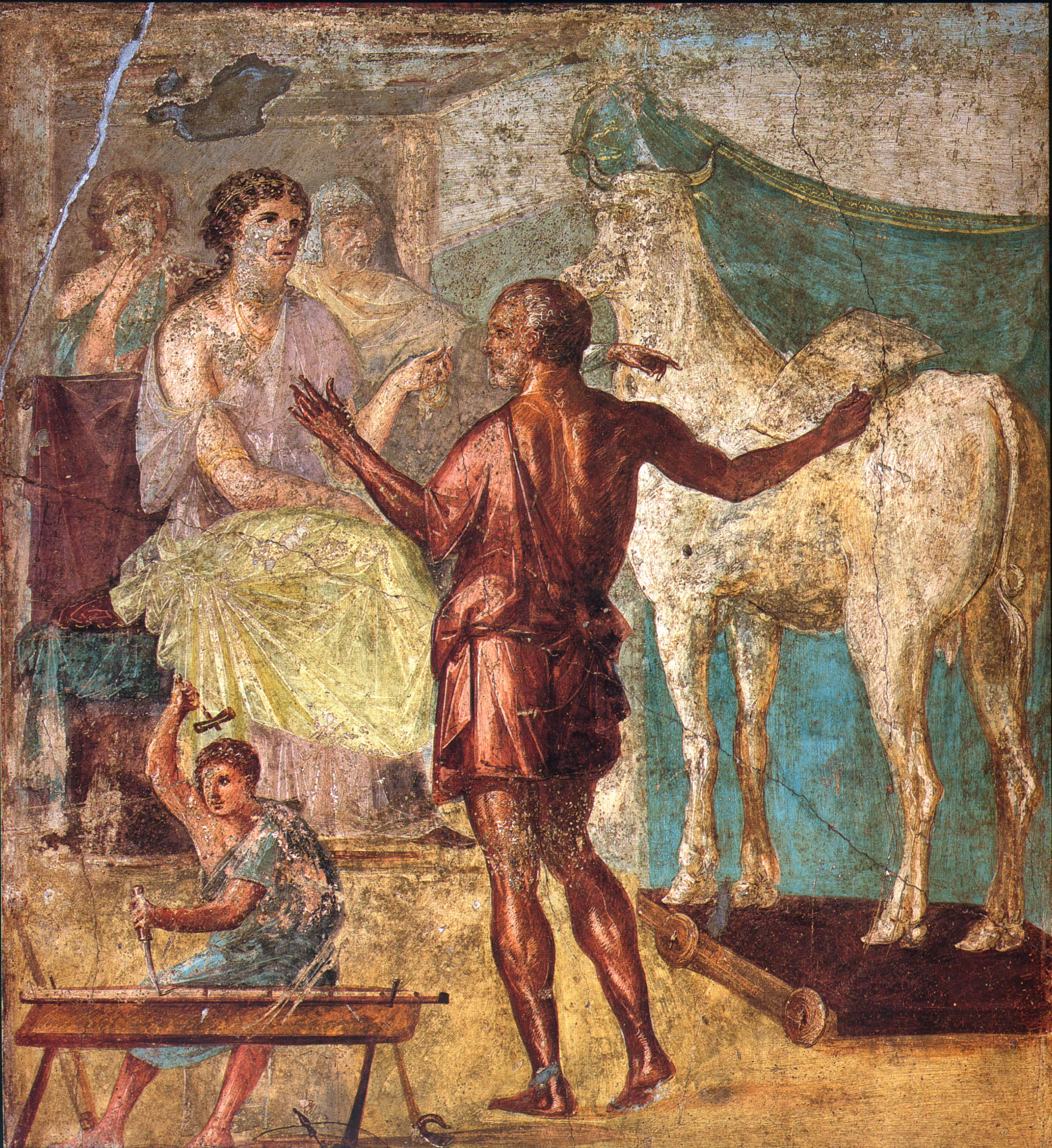 2445x2667 Daedalus Amp Pasiphae (Illustration) - Daedalus And Icarus Painting