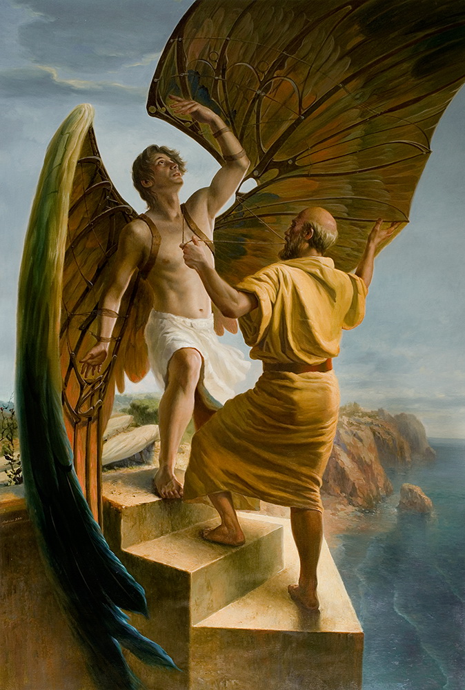 674x1000 Icarus And Daedalus By Andrianart - Daedalus And Icarus Painting