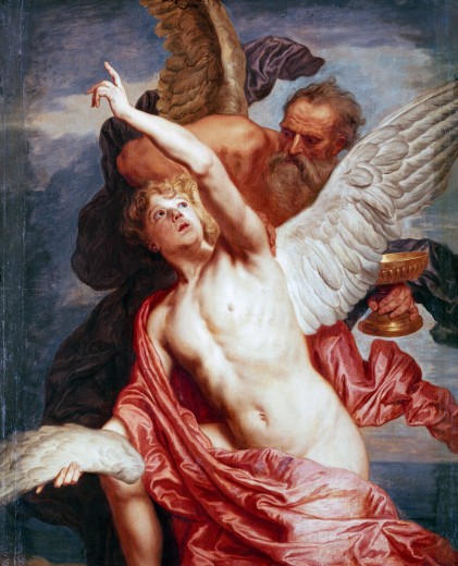 421x520 Fine Arts, Boeckhorst, Jan Van, (1605 - Daedalus And Icarus Painting