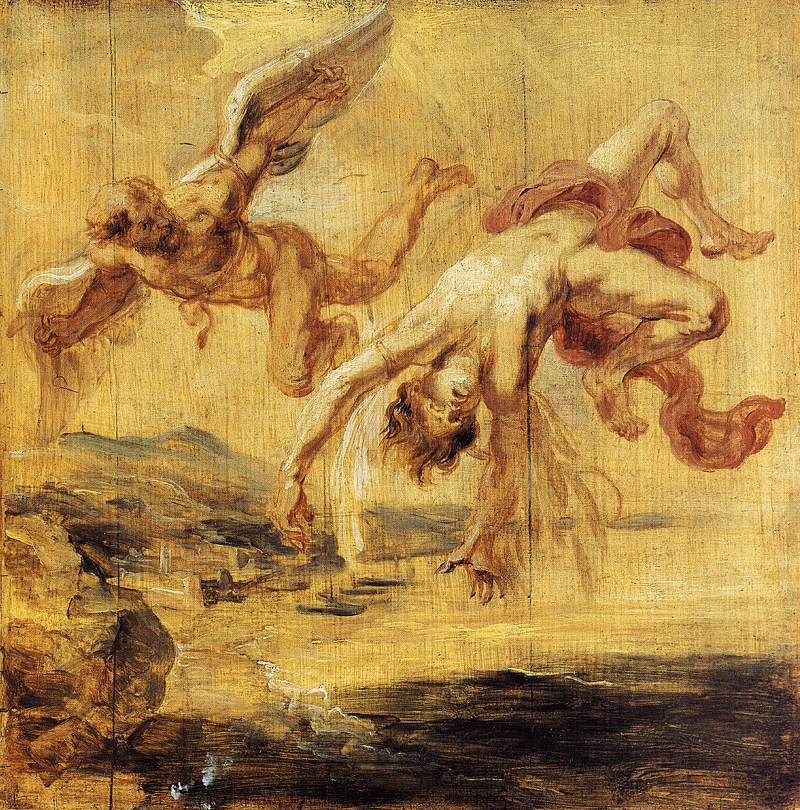800x810 Changing Stories Ovid's Metamorphoses On Canvas, 40 Daedalus - Daedalus And Icarus Painting