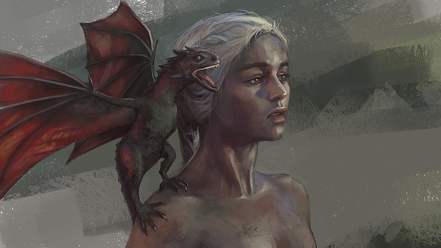 900x508 Daenerys Targaryen By Sunsetagain - Daenerys Painting