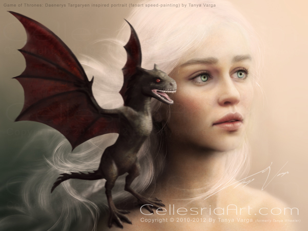 601x450 Daenerys Targaryen Inspired Speed Painting Video By Cellesria - Daenerys Painting