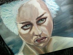 300x224 Game Of Thrones 20x16 Original Street Pop Art Painting Daenerys - Daenerys Painting
