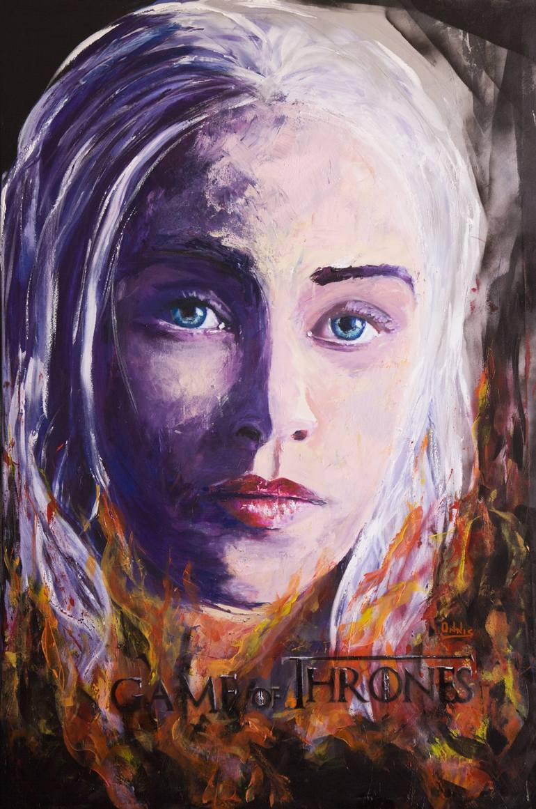 770x1161 Saatchi Art Daenerys Targaryen Game Of Thrones Painting By - Daenerys Painting