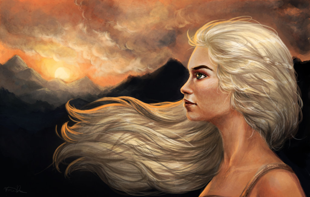 1024x649 Daenerys Targaryen By Englehart - Daenerys Targaryen Painting