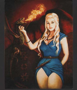 257x300 Marcus Boas~daenerys Targaryen~new Oil Painting! Ebay - Daenerys Targaryen Painting