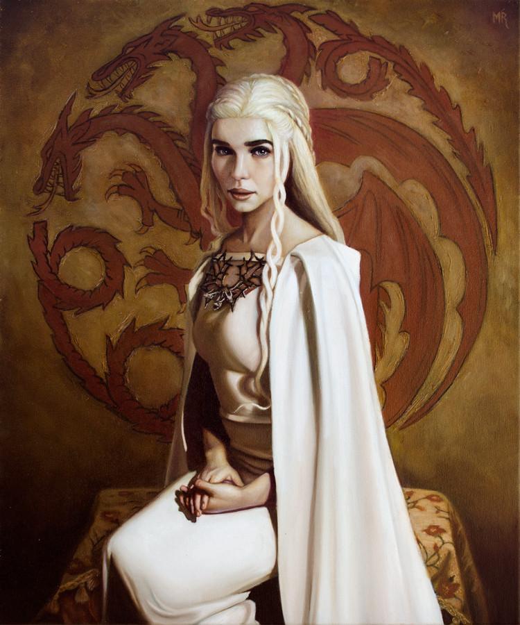 750x900 Michael Ramstead - Daenerys Targaryen Painting