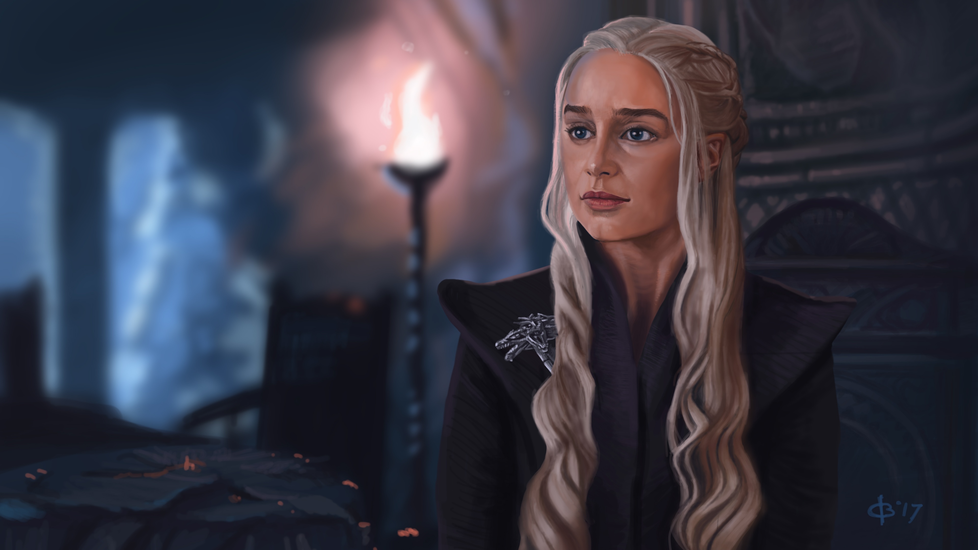 3840x2160 Wallpapers Game Of Thrones Daenerys Targaryen Emilia 3840x2160 - Daenerys Targaryen Painting