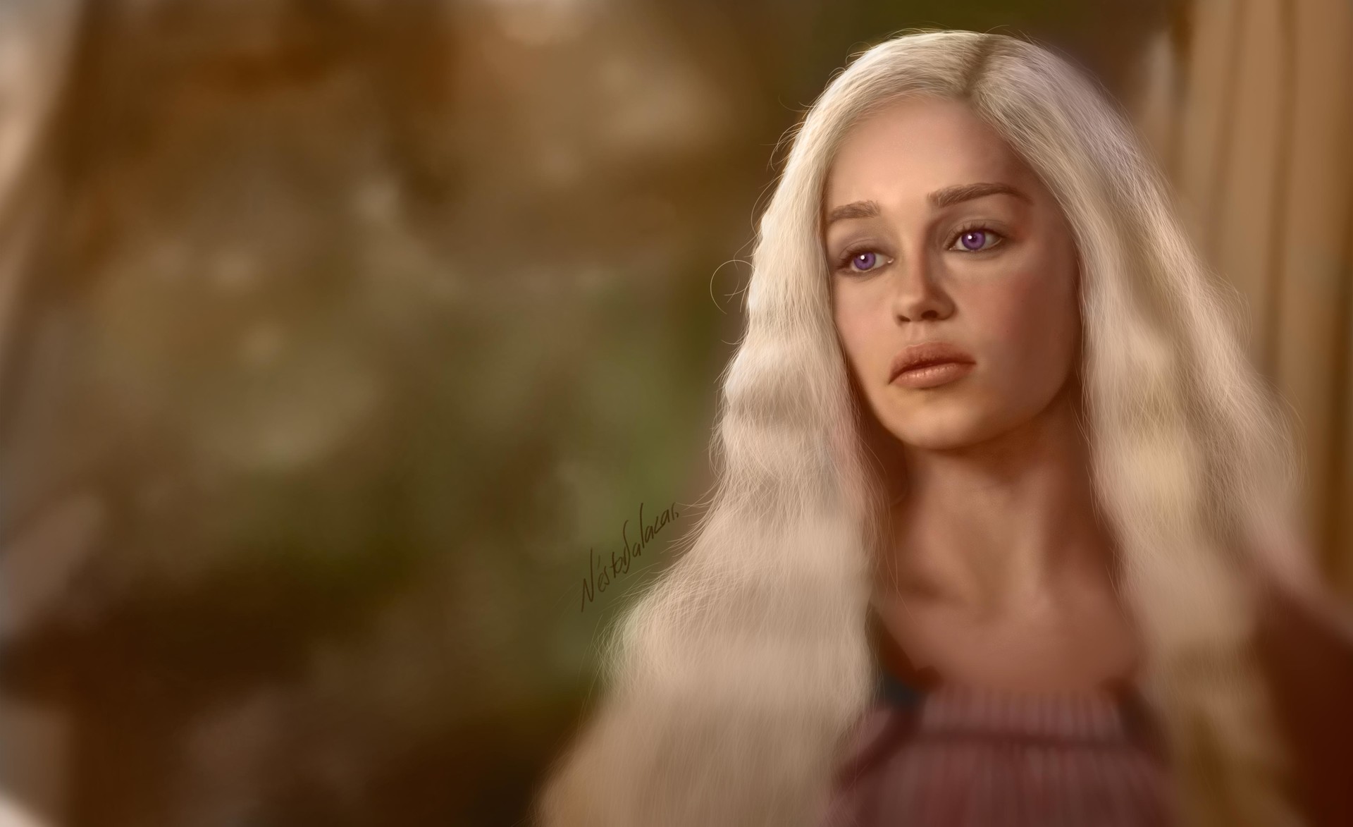 1920x1173 Artstation - Daenerys Targaryen Painting