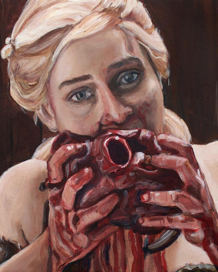 720x900 Daenerys Eats A Horse Heart - Daenerys Targaryen Painting