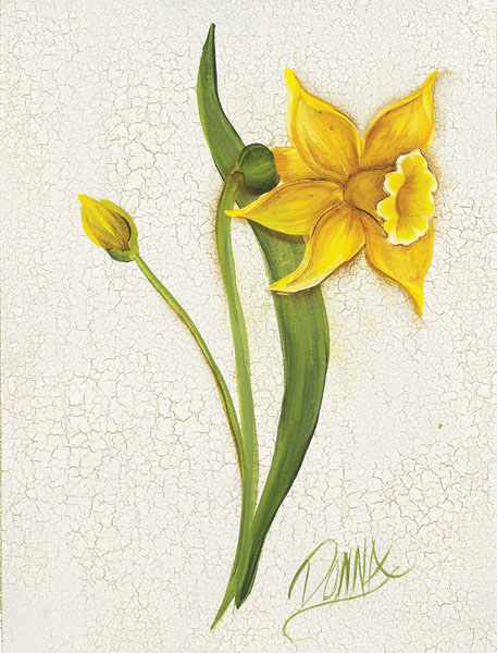 457x600 Donna Dewberry, Free Art Lesson, Painting Flowers, Decorative Painting - Daffodil Flower Painting