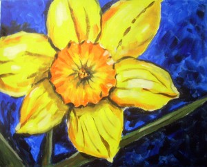 300x243 Next Paint Amp Sip, February 13th The Center Of Music - Daffodil Painting