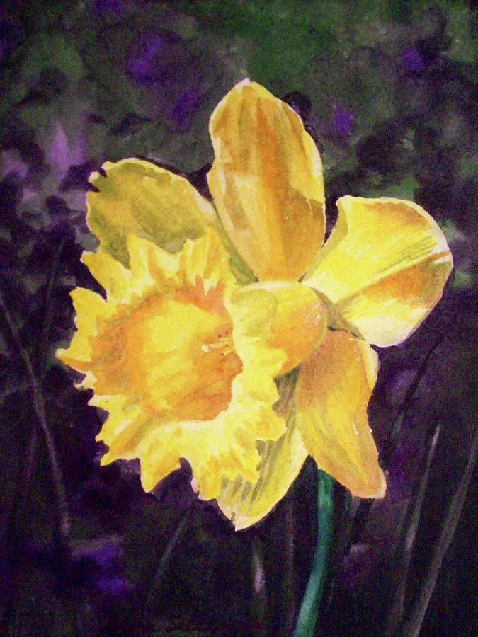 675x900 Daffodil Painting By Irina Sztukowski - Daffodil Painting