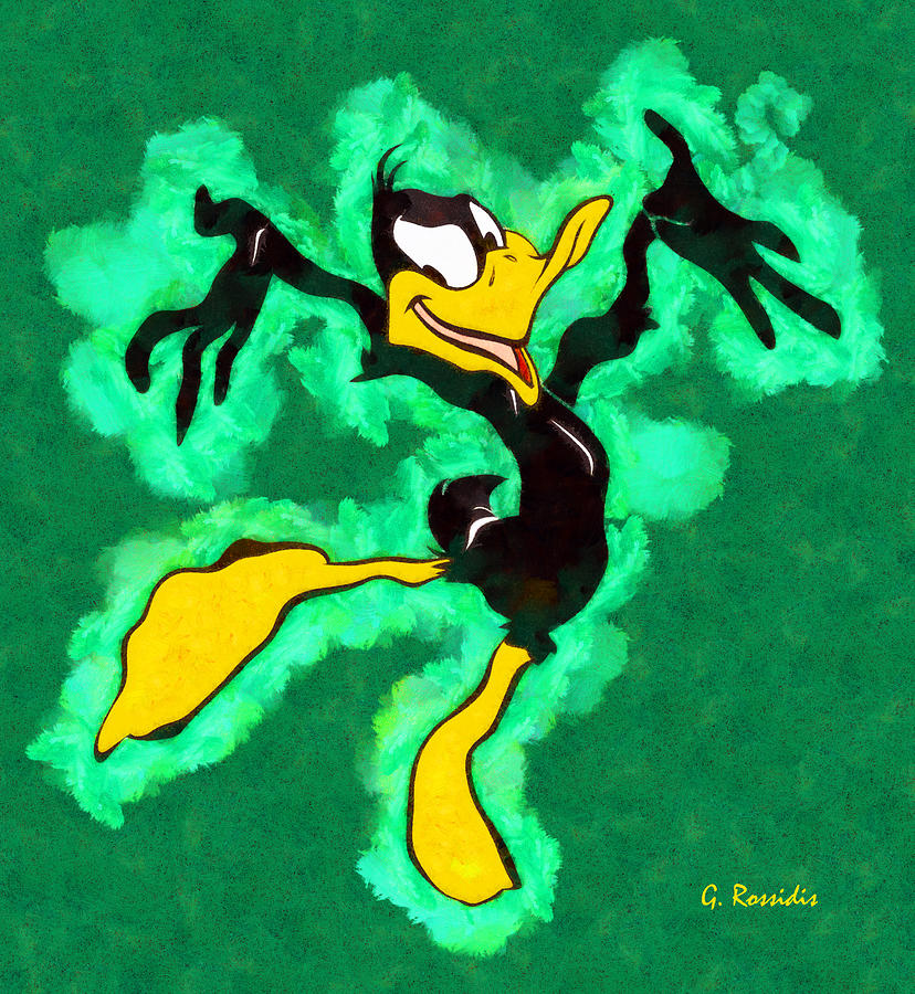 828x900 Daffy Duck Painting By George Rossidis - Daffy Duck Painting