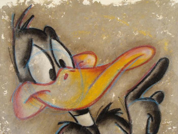 700x525 Duerrstein Original Painting Daffy Duck Animation Art - Daffy Duck Painting